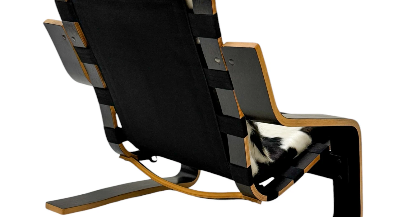 Mid-Century Modern Sculptural Plywood Lounge Chair, The Netherlands 1970s